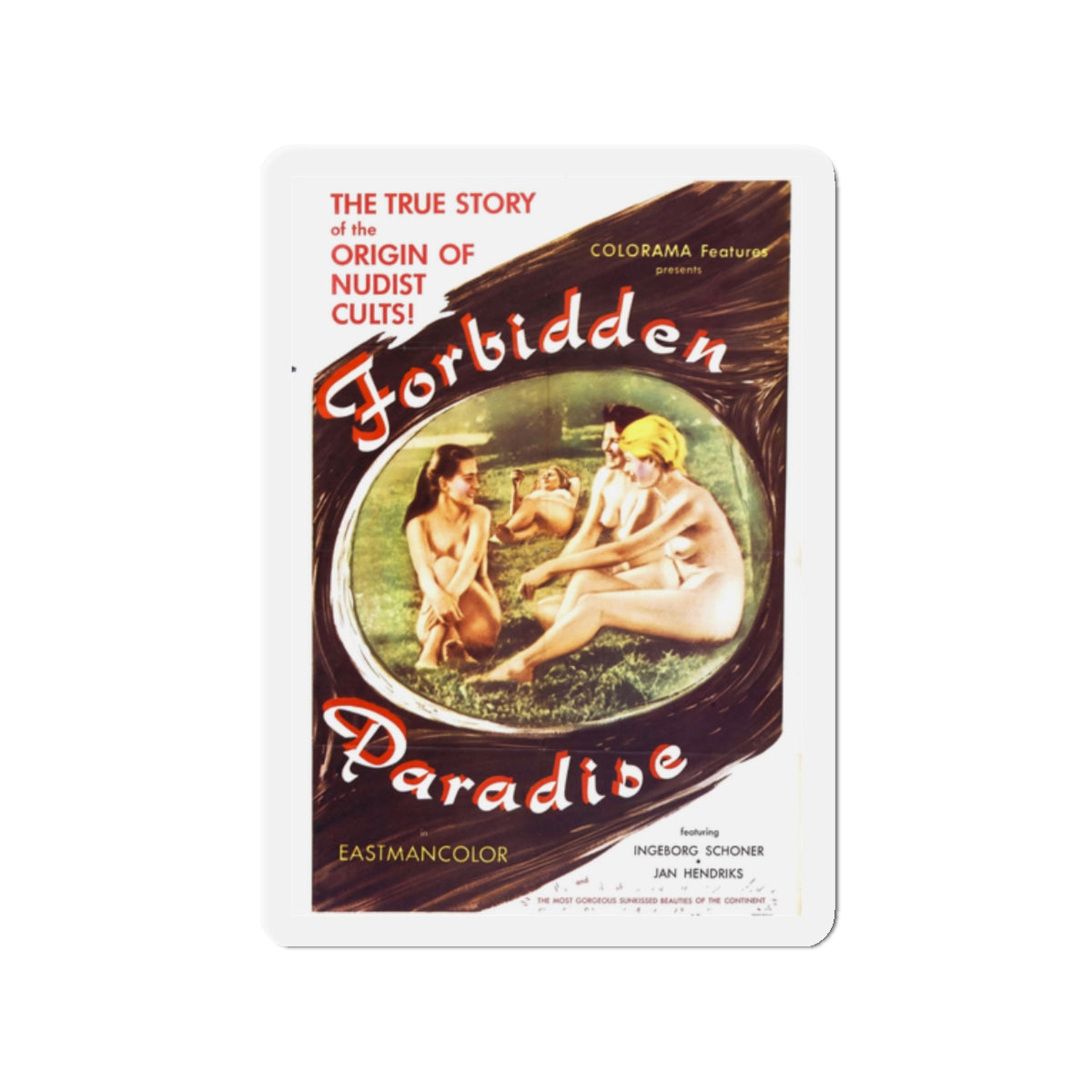 FORBIDDEN PARADISE 1958 Movie Poster - Die-Cut Magnet-2" x 2"-The Sticker Space