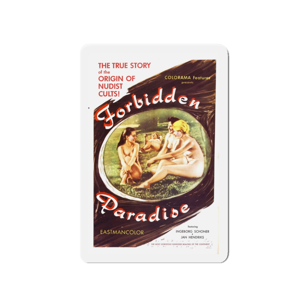 FORBIDDEN PARADISE 1958 Movie Poster - Die-Cut Magnet-5" x 5"-The Sticker Space