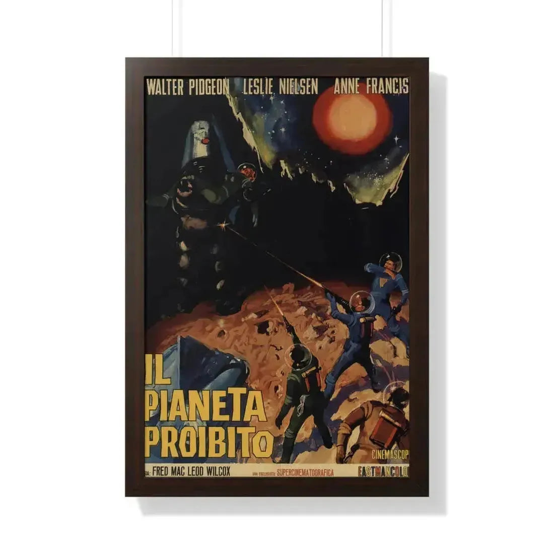FORBIDDEN PLANET 1956 - Framed Movie Poster 20" x 30" Walnut - The Sticker Space