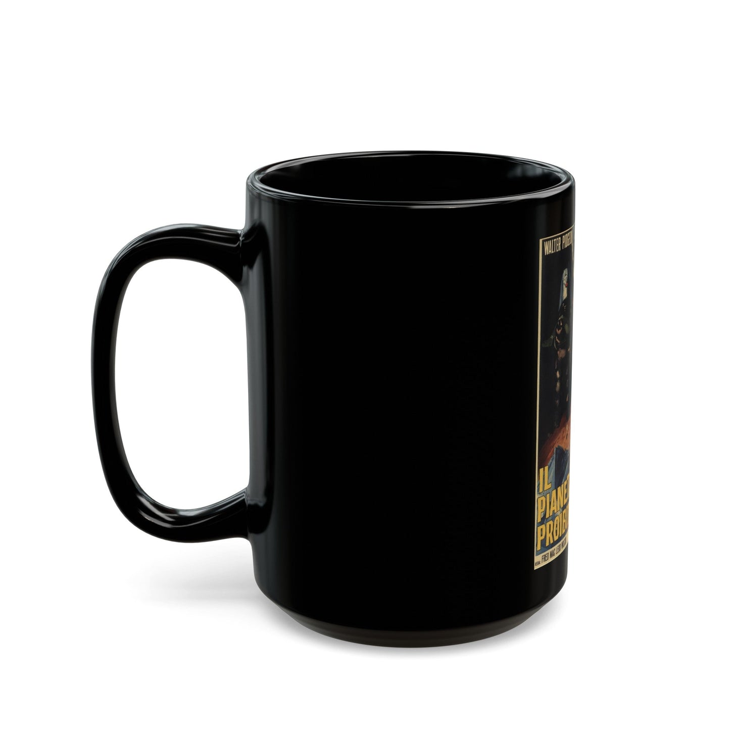 FORBIDDEN PLANET 1956 Movie Poster - Black Coffee Mug-The Sticker Space