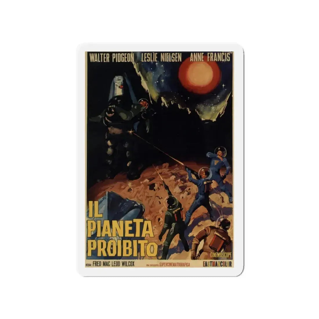 FORBIDDEN PLANET 1956 Movie Poster - Refrigerator Magnet 3 Inch - The Sticker Space