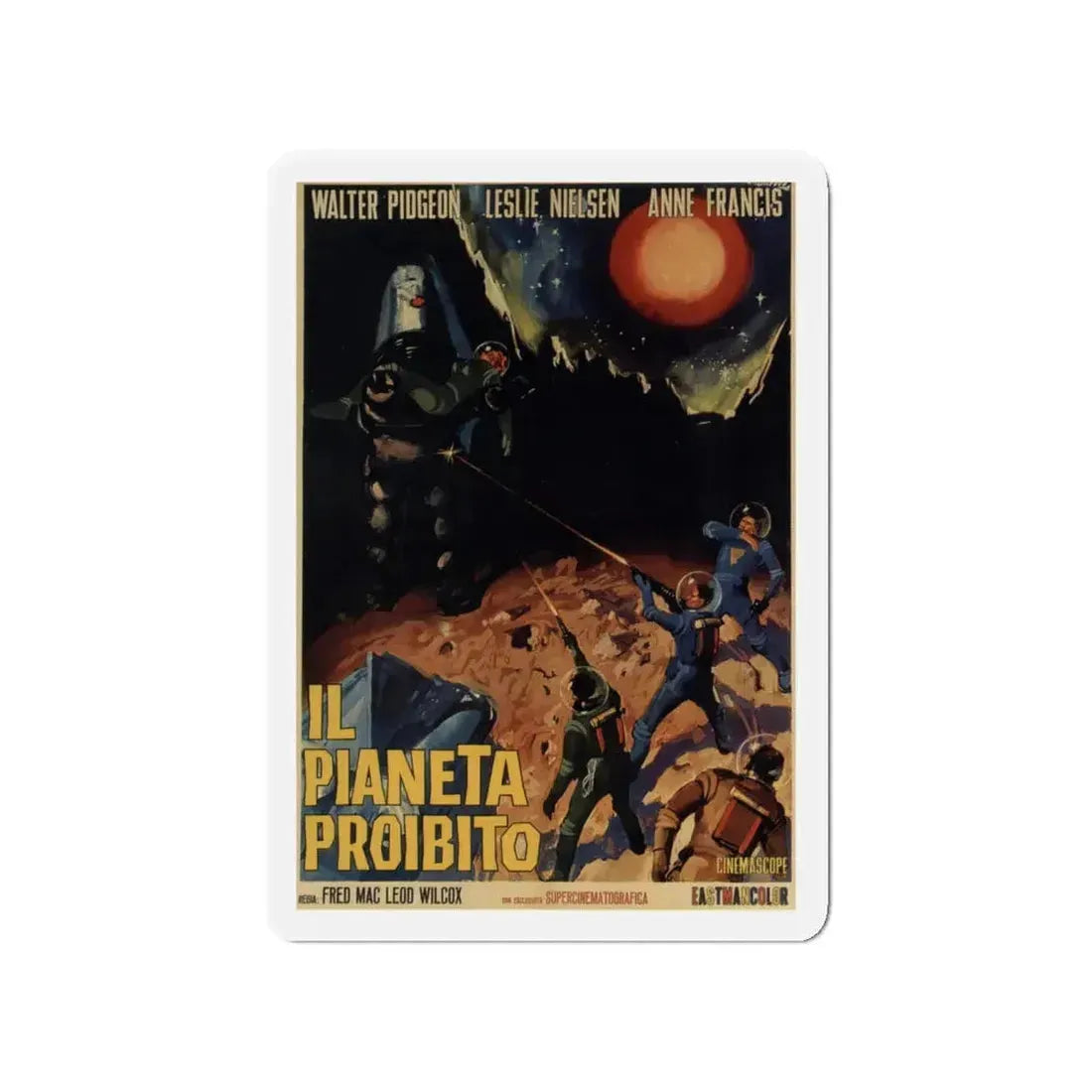 FORBIDDEN PLANET 1956 Movie Poster - Refrigerator Magnet 4 Inch - The Sticker Space