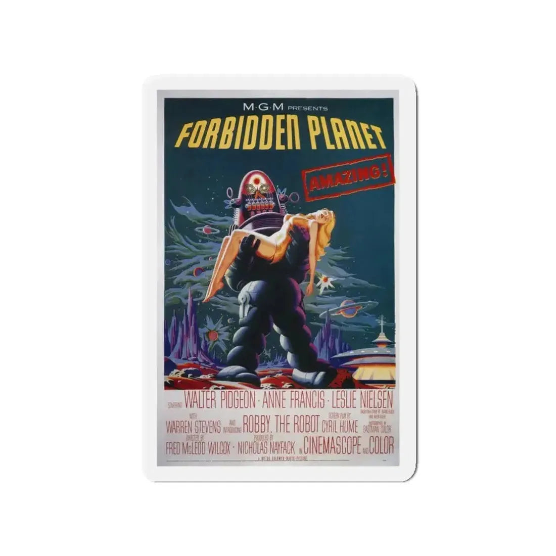 FORBIDDEN PLANET (2) 1956 Movie Poster - Refrigerator Magnet - The Sticker Space