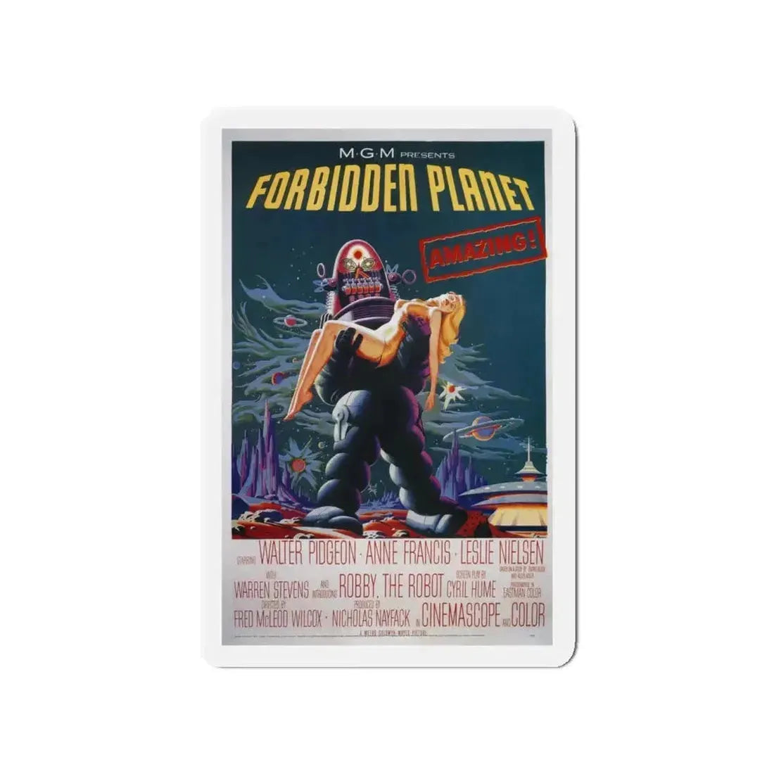 FORBIDDEN PLANET (2) 1956 Movie Poster - Refrigerator Magnet - The Sticker Space