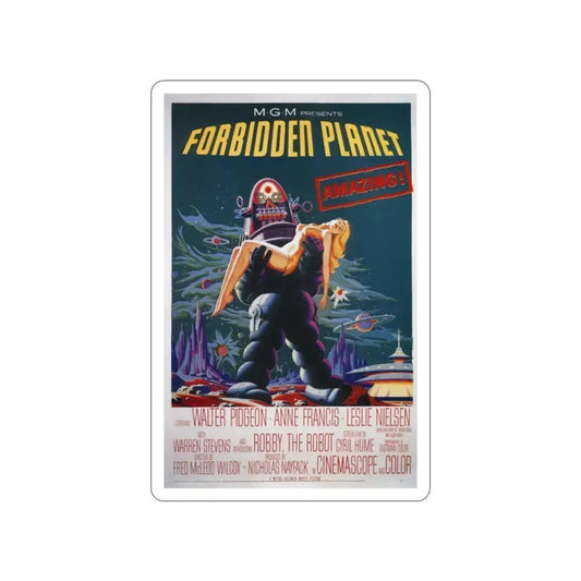 FORBIDDEN PLANET (2) 1956 Movie Poster STICKER Vinyl Die-Cut Decal 2 Inch - The Sticker Space