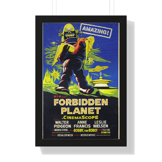 FORBIDDEN PLANET (3) 1956 - Framed Movie Poster-16″ x 24″-The Sticker Space