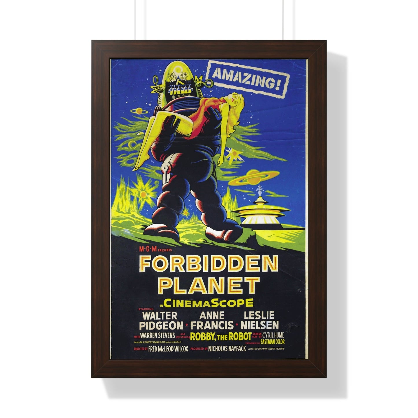 FORBIDDEN PLANET (3) 1956 - Framed Movie Poster-16″ x 24″-The Sticker Space