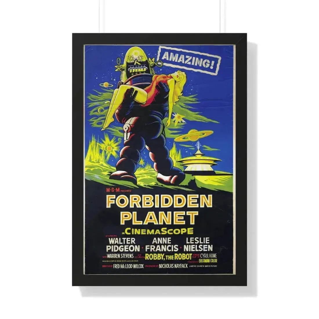 FORBIDDEN PLANET (3) 1956 - Framed Movie Poster 20" x 30" Black - The Sticker Space