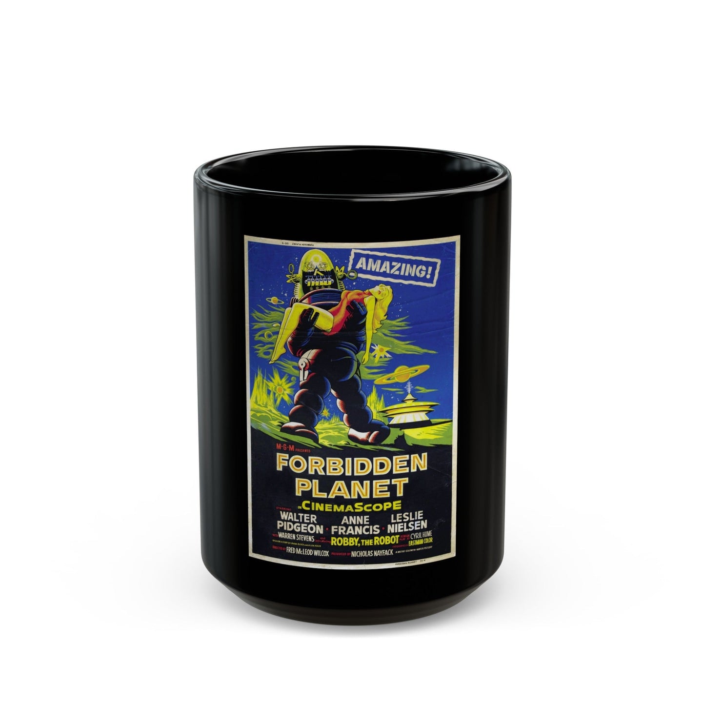 FORBIDDEN PLANET (3) 1956 Movie Poster - Black Coffee Mug-15oz-The Sticker Space