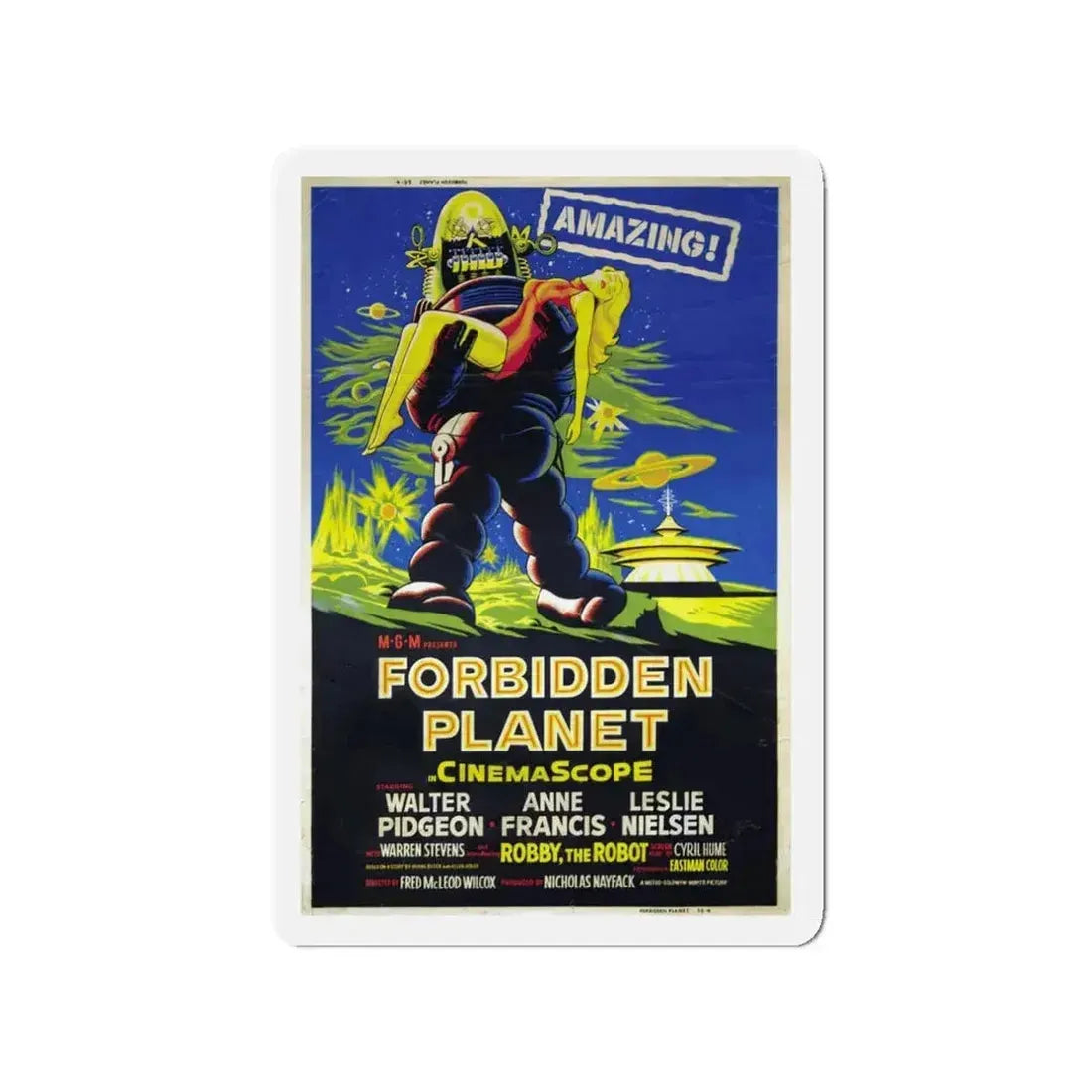 FORBIDDEN PLANET (3) 1956 Movie Poster - Refrigerator Magnet - The Sticker Space