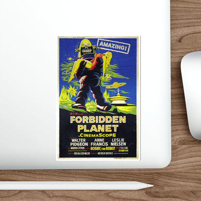 FORBIDDEN PLANET (3) 1956 Movie Poster STICKER Vinyl Die-Cut Decal-The Sticker Space