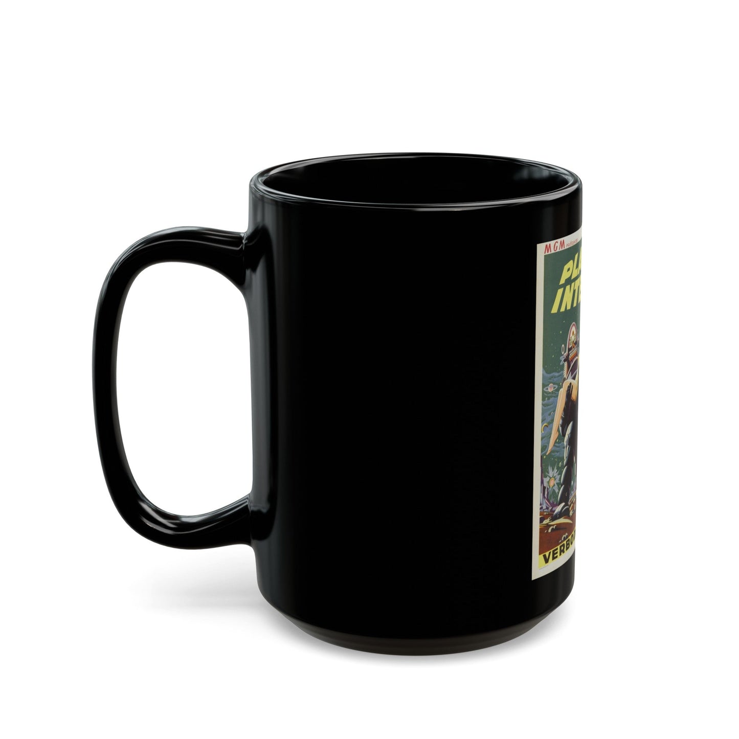 FORBIDDEN PLANET (BELGIAN) 1956 Movie Poster - Black Coffee Mug-The Sticker Space