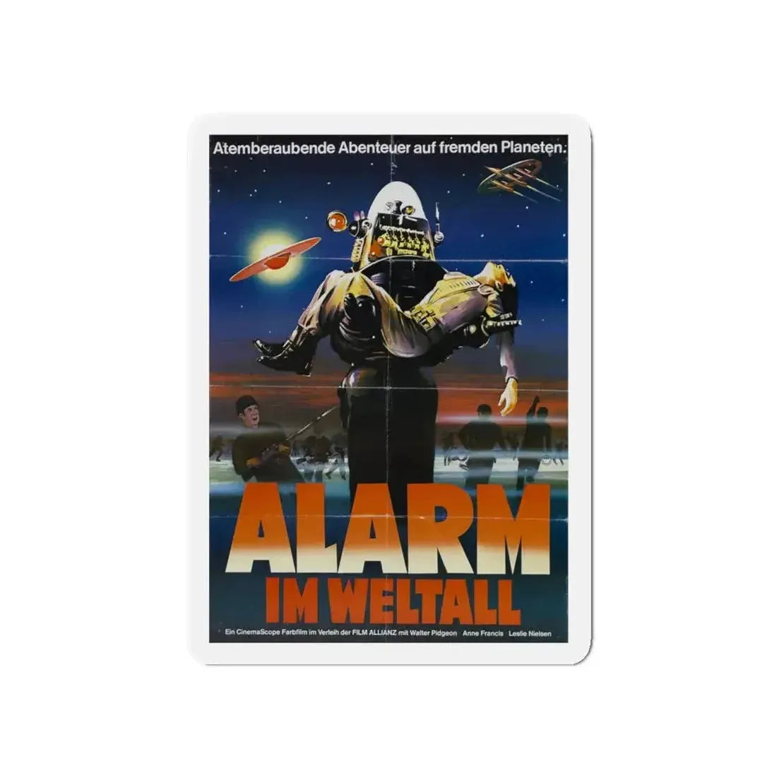 FORBIDDEN PLANET (GERMAN) 1956 Movie Poster - Refrigerator Magnet - The Sticker Space