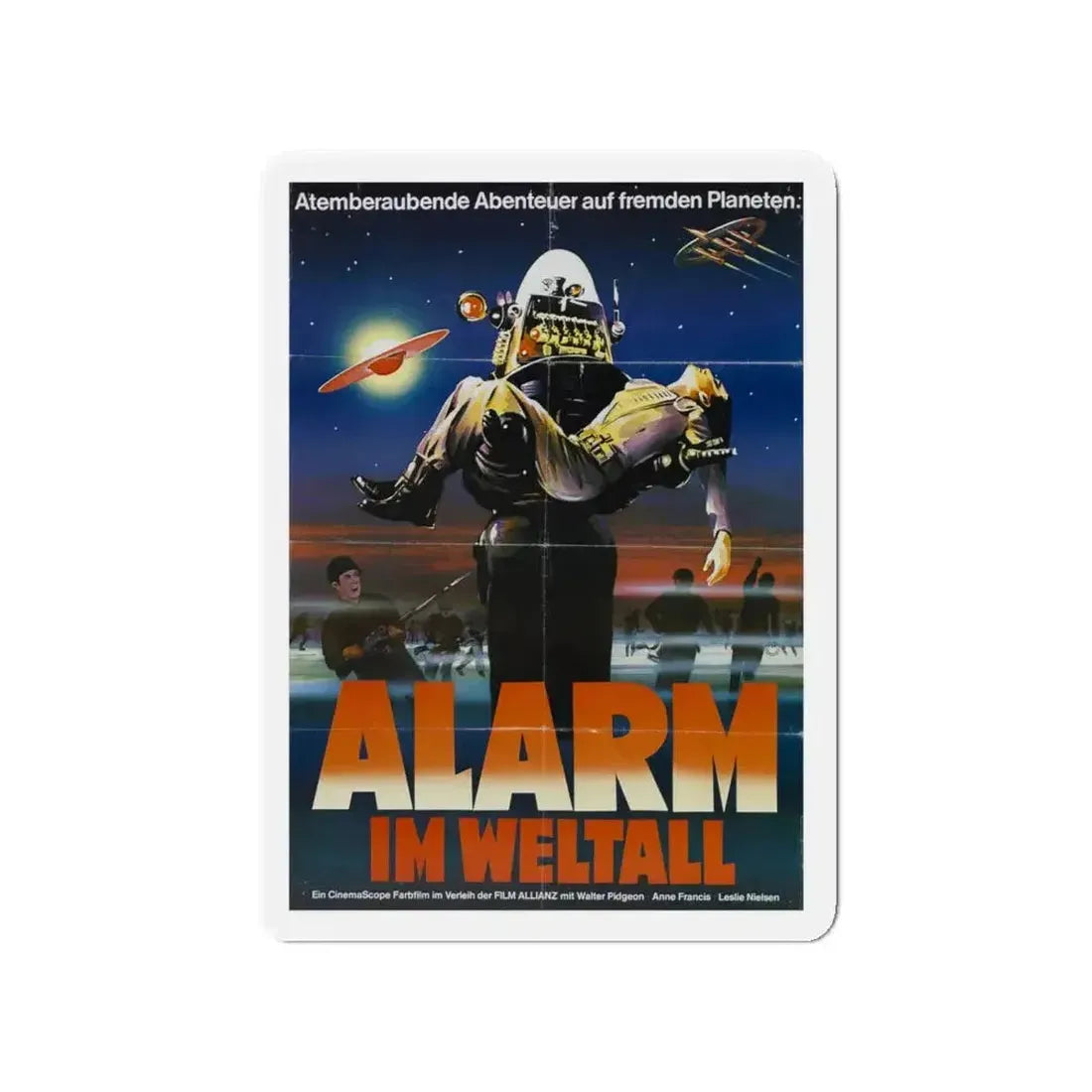 FORBIDDEN PLANET (GERMAN) 1956 Movie Poster - Refrigerator Magnet - The Sticker Space