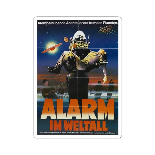 FORBIDDEN PLANET (GERMAN) 1956 Movie Poster - STICKER Vinyl Kiss-Cut Decal 2 Inch White - The Sticker Space