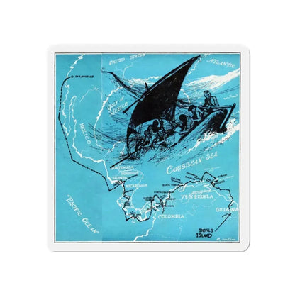 Forbidden Trails, Bluebook Magazine, July 1953 (Magazine Illustration) Refrigerator Magnet 3 Inch Die-Cut - The Sticker Space