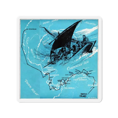 Forbidden Trails, Bluebook Magazine, July 1953 (Magazine Illustration) Refrigerator Magnet - The Sticker Space