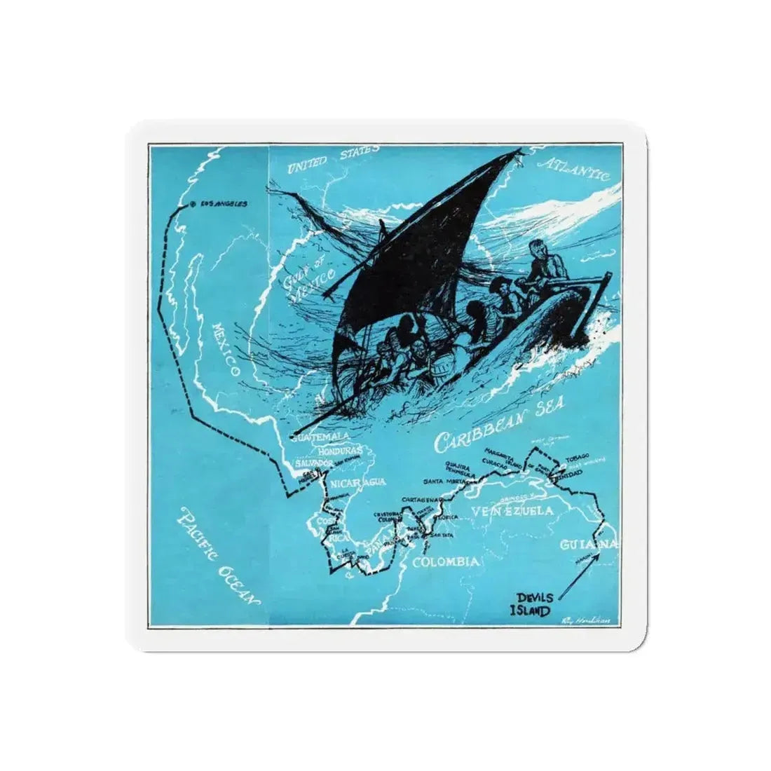 Forbidden Trails, Bluebook Magazine, July 1953 (Magazine Illustration) Refrigerator Magnet - The Sticker Space