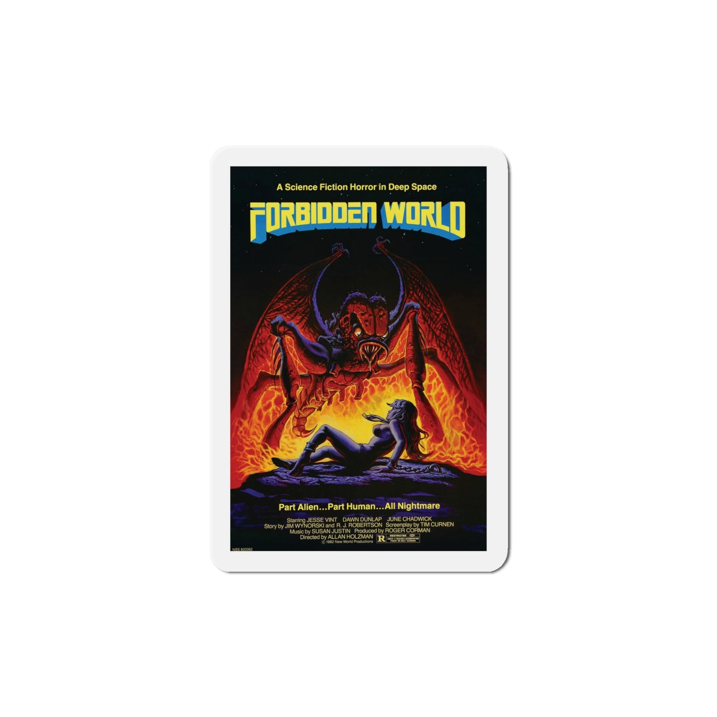 Forbidden World aka Mutant 1982 Movie Poster Die-Cut Magnet-The Sticker Space