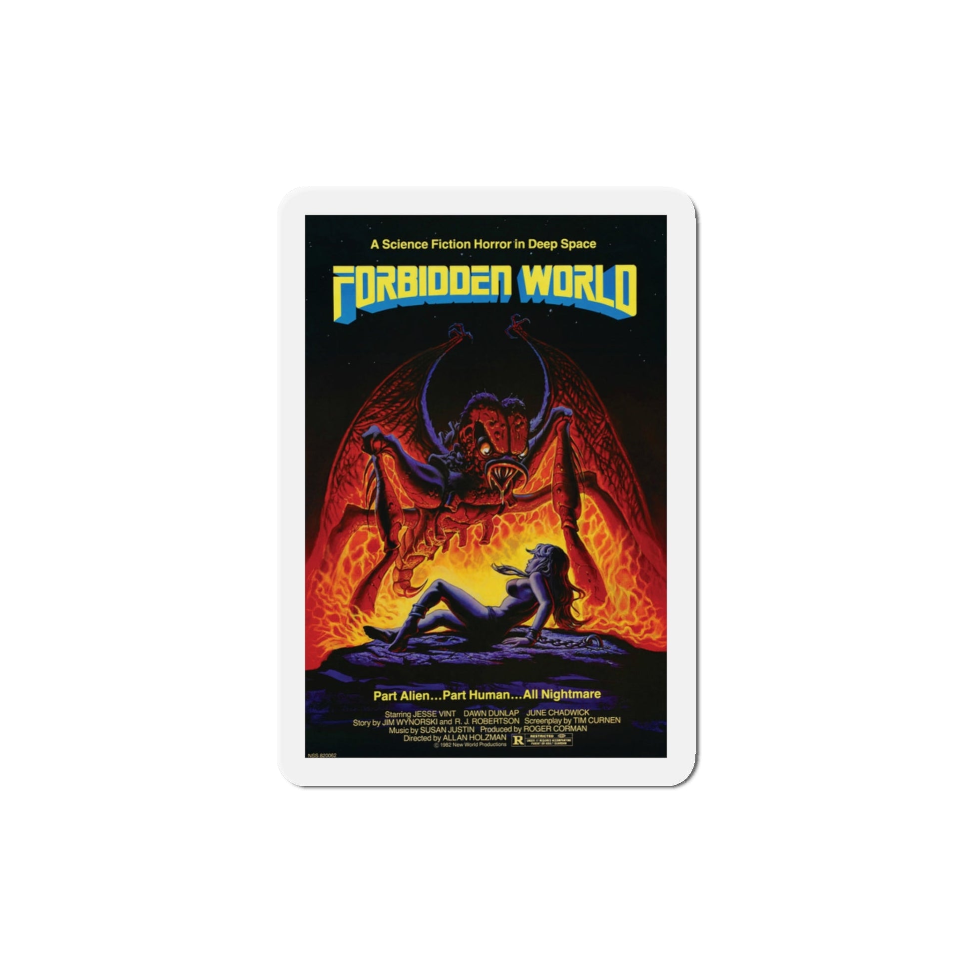 Forbidden World aka Mutant 1982 Movie Poster Die-Cut Magnet-The Sticker Space