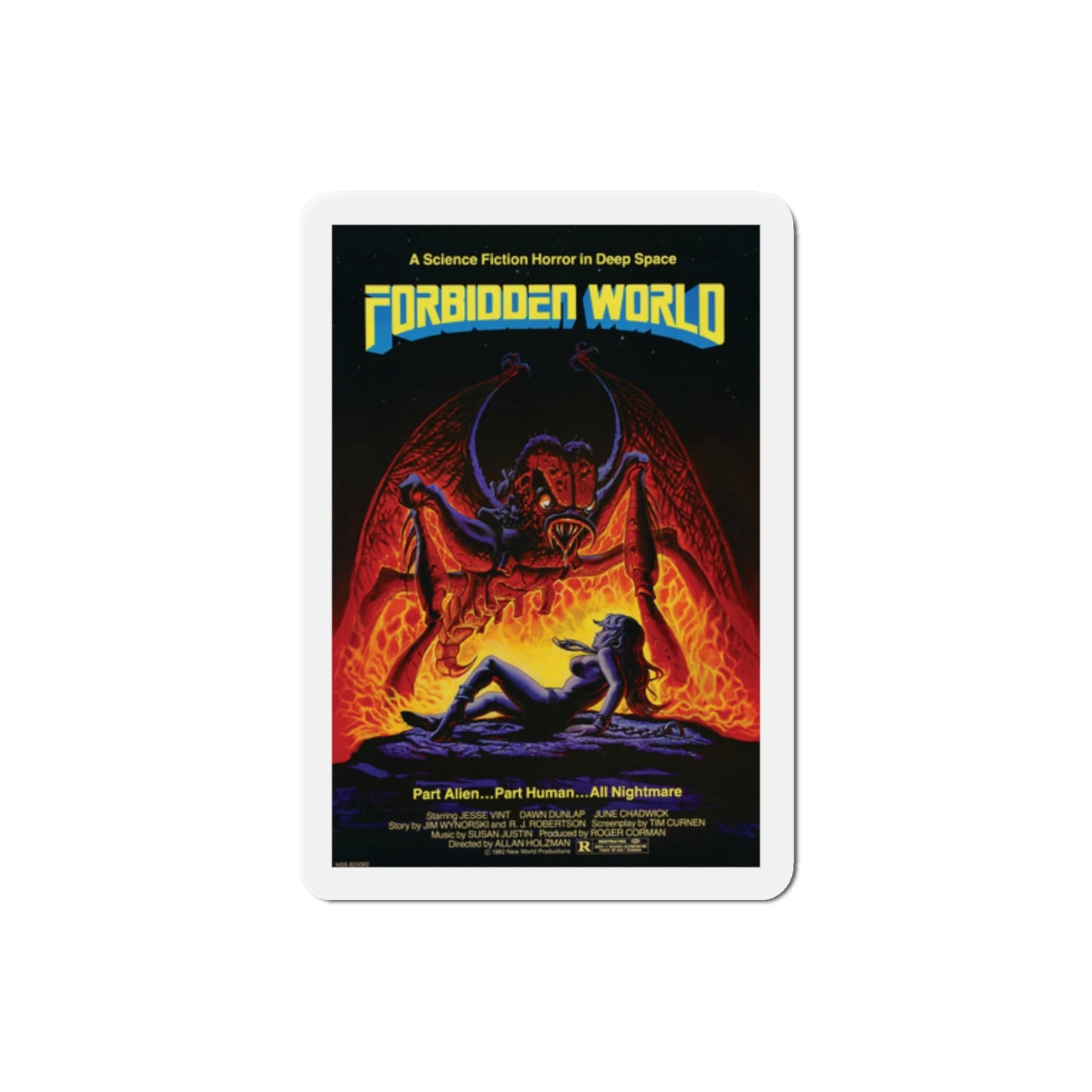 Forbidden World aka Mutant 1982 Movie Poster Die-Cut Magnet-2" x 2"-The Sticker Space