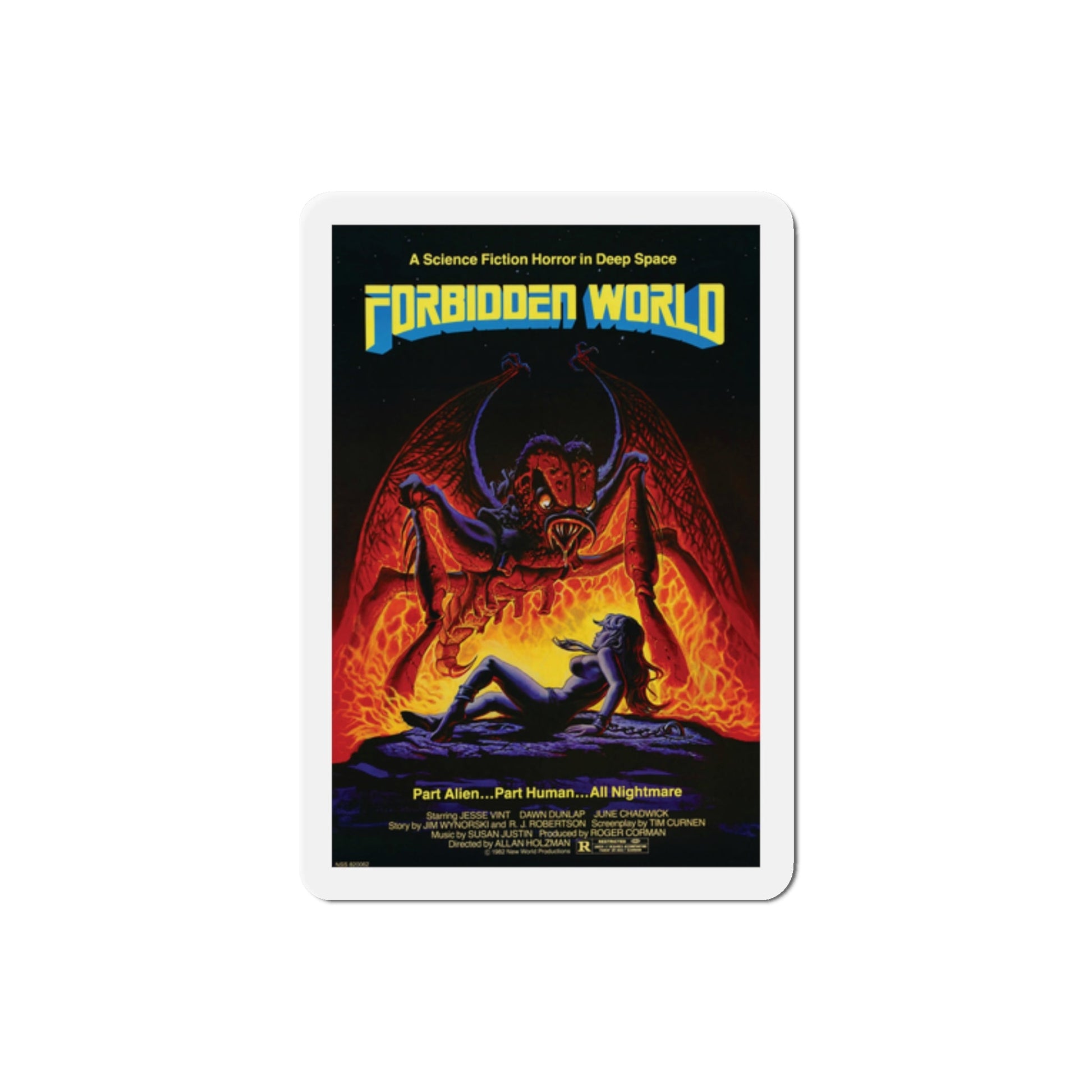 Forbidden World aka Mutant 1982 Movie Poster Die-Cut Magnet-2" x 2"-The Sticker Space