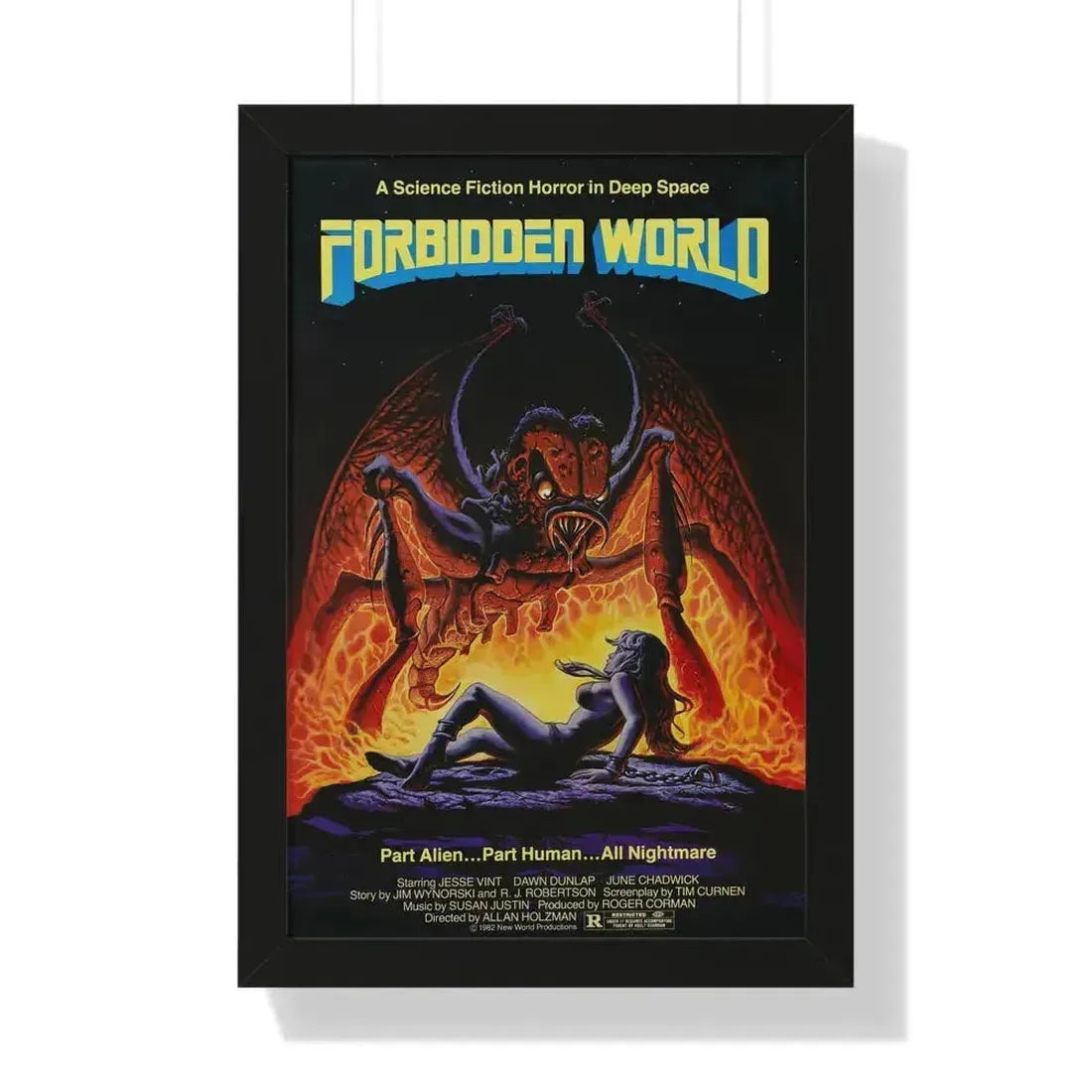 FORBIDDEN WORLD (MUTANT) 1982 - Framed Movie Poster 16″ x 24″ Black - The Sticker Space