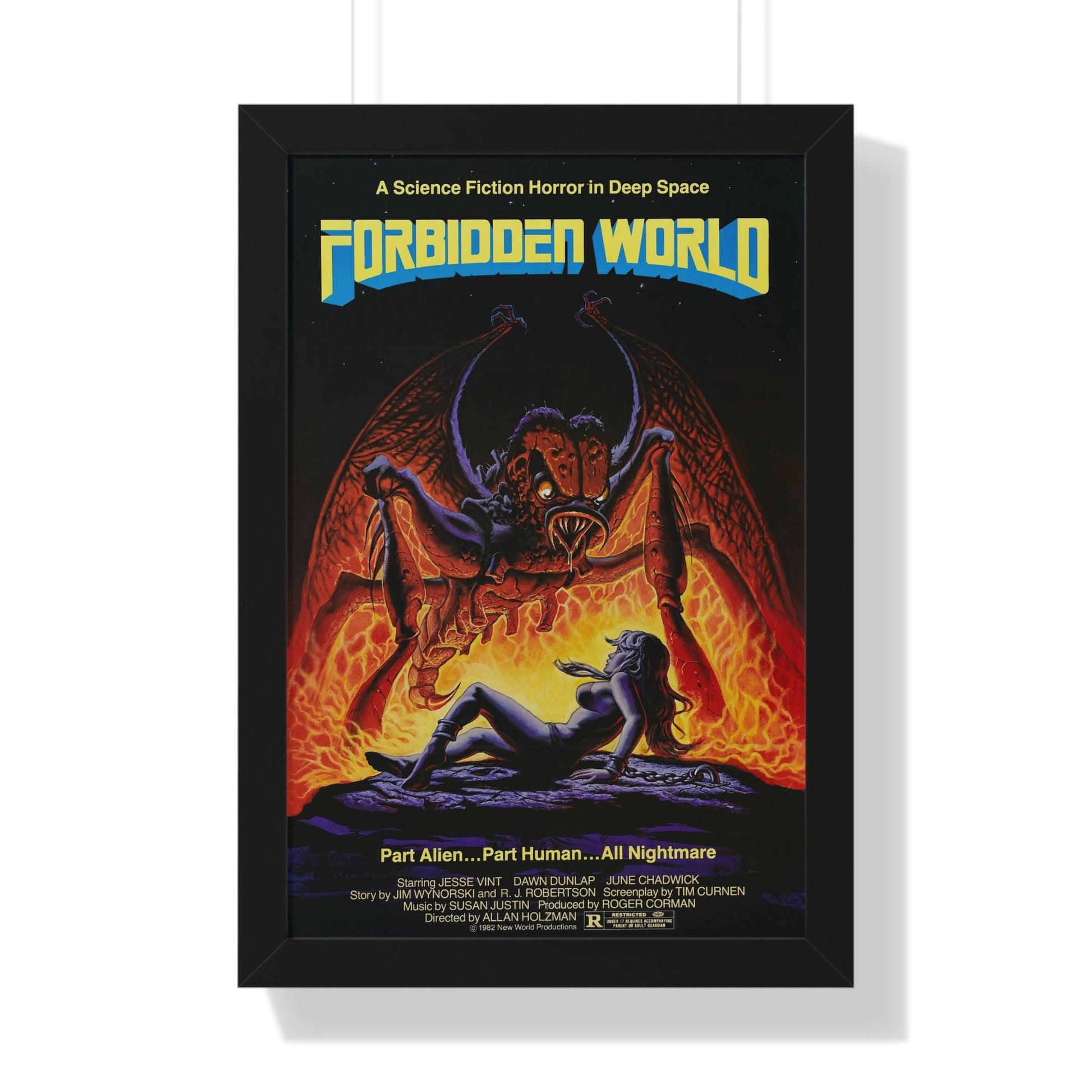 FORBIDDEN WORLD (MUTANT) 1982 - Framed Movie Poster-16″ x 24″-The Sticker Space