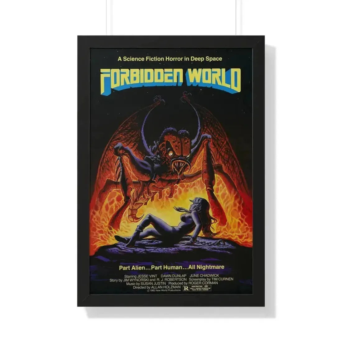 FORBIDDEN WORLD (MUTANT) 1982 - Framed Movie Poster 20" x 30" Black - The Sticker Space
