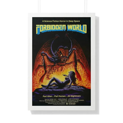 FORBIDDEN WORLD (MUTANT) 1982 - Framed Movie Poster 20" x 30" White - The Sticker Space