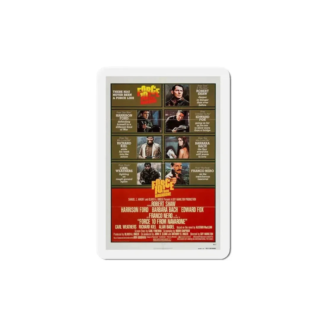 Force 10 From Navarone 1978 Movie Poster Refrigerator Magnet - The Sticker Space