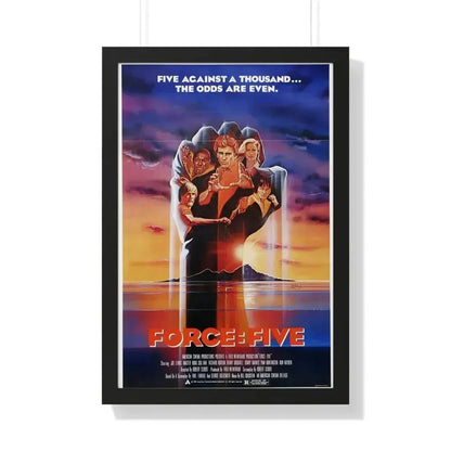 FORCE FIVE 1981 - Framed Movie Poster 20" x 30" Black - The Sticker Space
