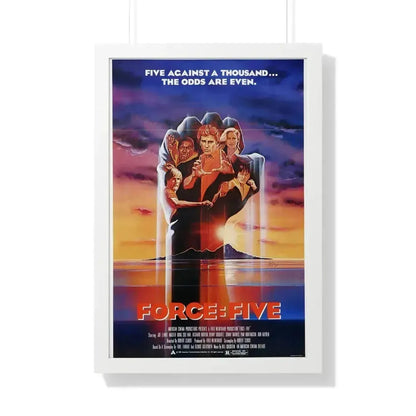 FORCE FIVE 1981 - Framed Movie Poster 20" x 30" White - The Sticker Space
