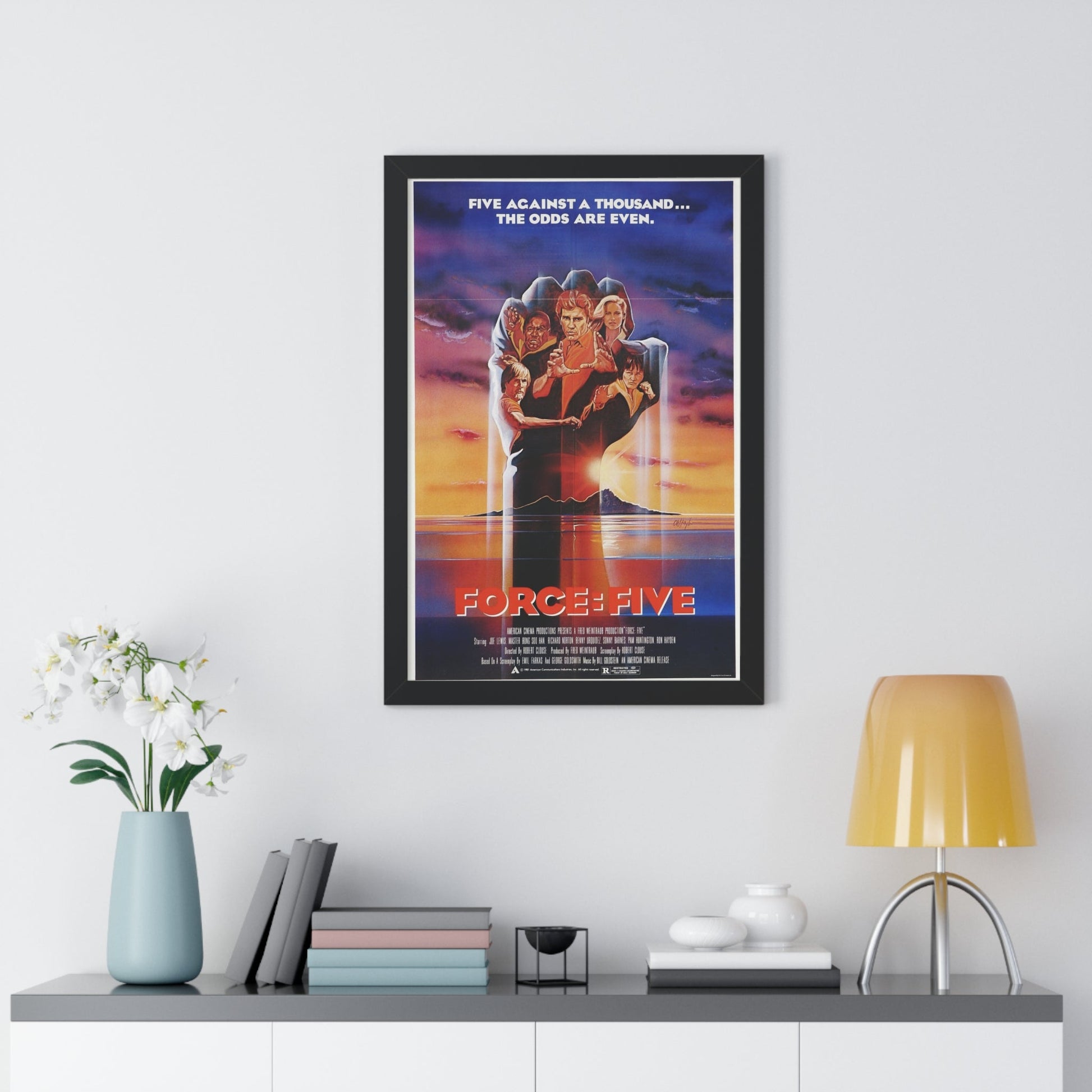 FORCE FIVE 1981 - Framed Movie Poster-The Sticker Space