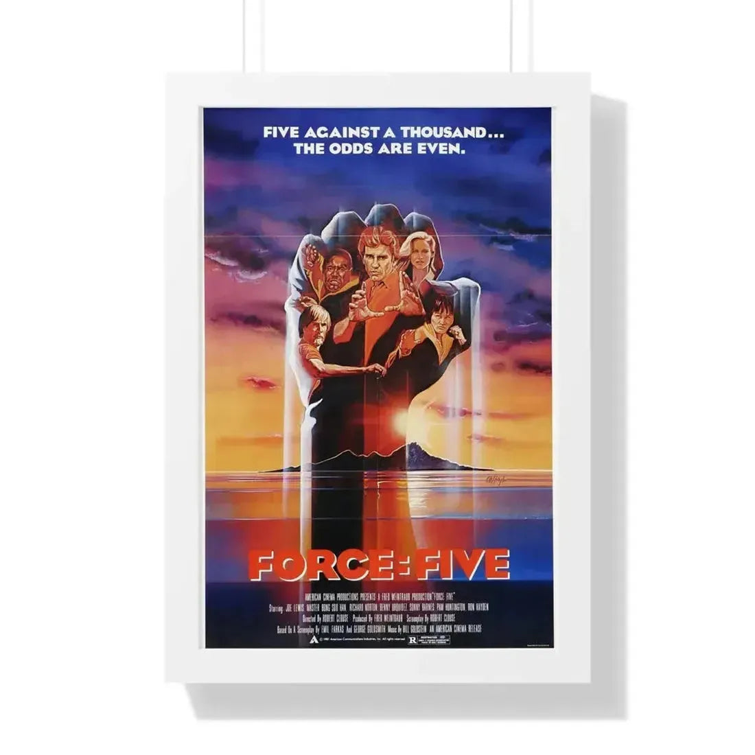 FORCE FIVE 1981 - Framed Movie Poster - The Sticker Space