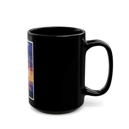 FORCE FIVE 1981 Movie Poster - Black Coffee Mug-The Sticker Space