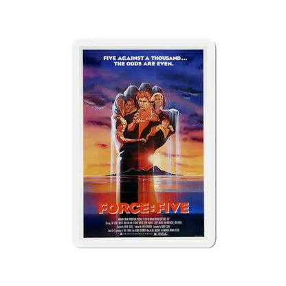 FORCE FIVE 1981 Movie Poster - Refrigerator Magnet 3 Inch - The Sticker Space