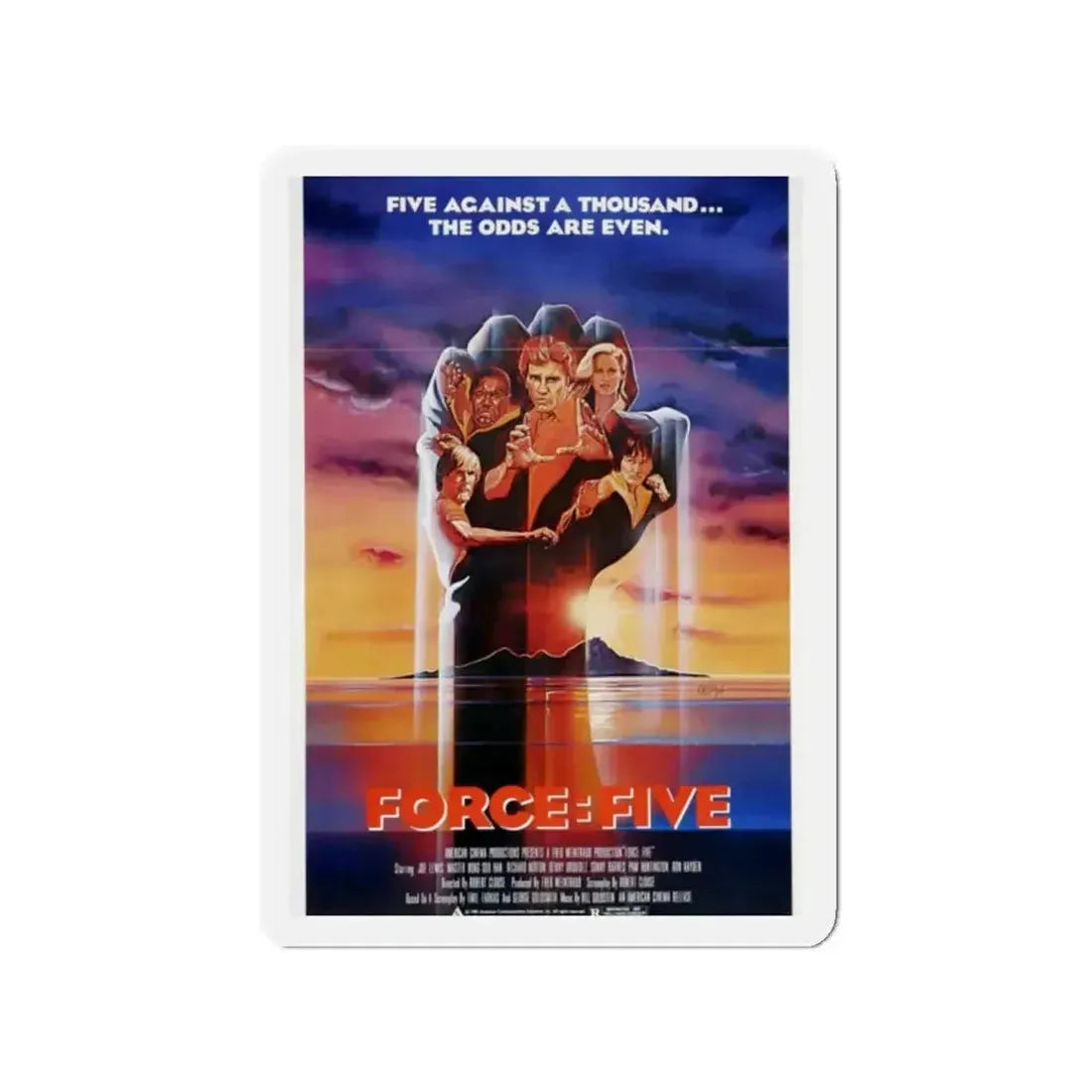 FORCE FIVE 1981 Movie Poster - Refrigerator Magnet - The Sticker Space