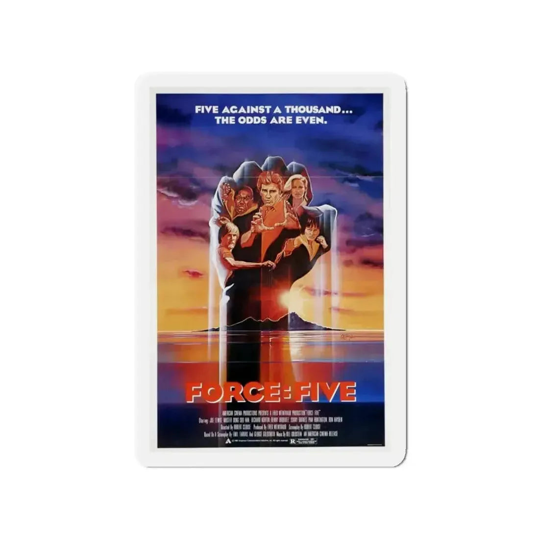 FORCE FIVE 1981 Movie Poster - Refrigerator Magnet - The Sticker Space