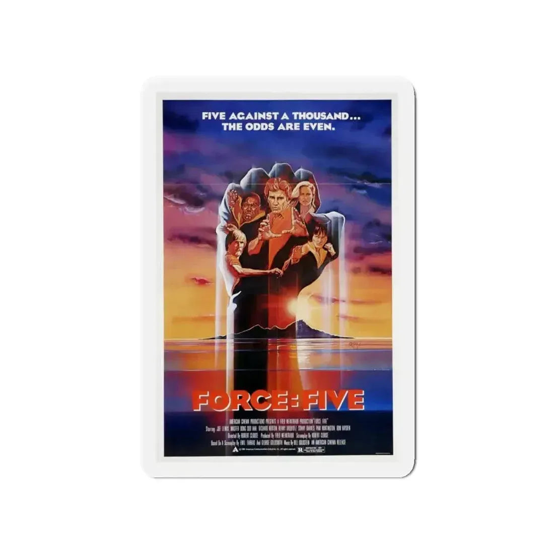 FORCE FIVE 1981 Movie Poster - Refrigerator Magnet - The Sticker Space