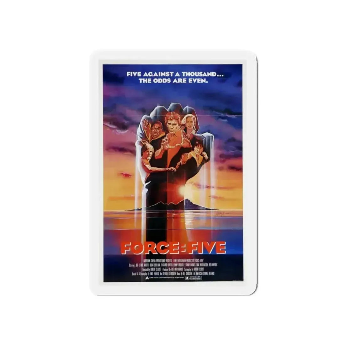 FORCE FIVE 1981 Movie Poster - Refrigerator Magnet - The Sticker Space