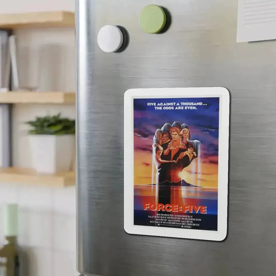 FORCE FIVE 1981 Movie Poster - Refrigerator Magnet - The Sticker Space
