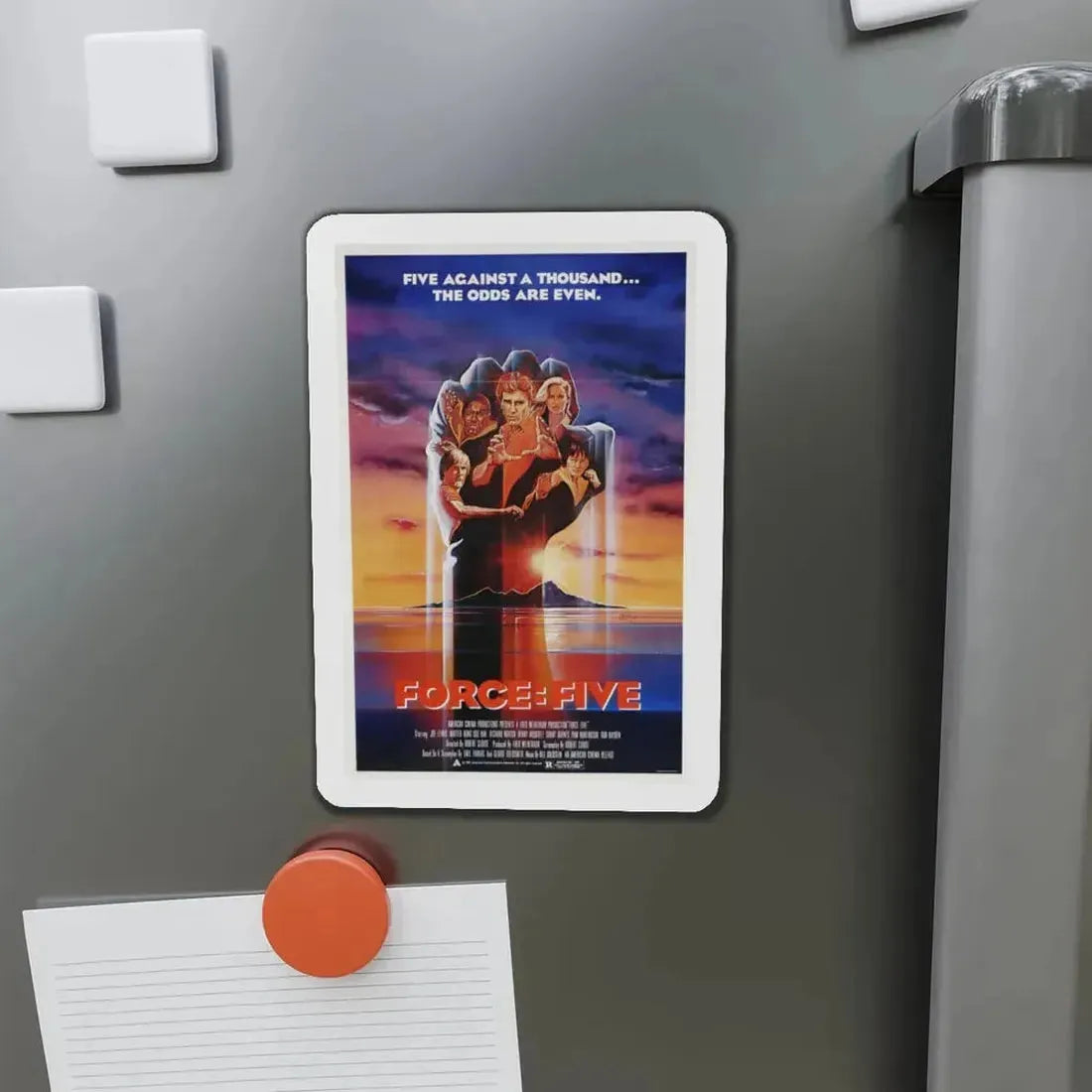 FORCE FIVE 1981 Movie Poster - Refrigerator Magnet - The Sticker Space