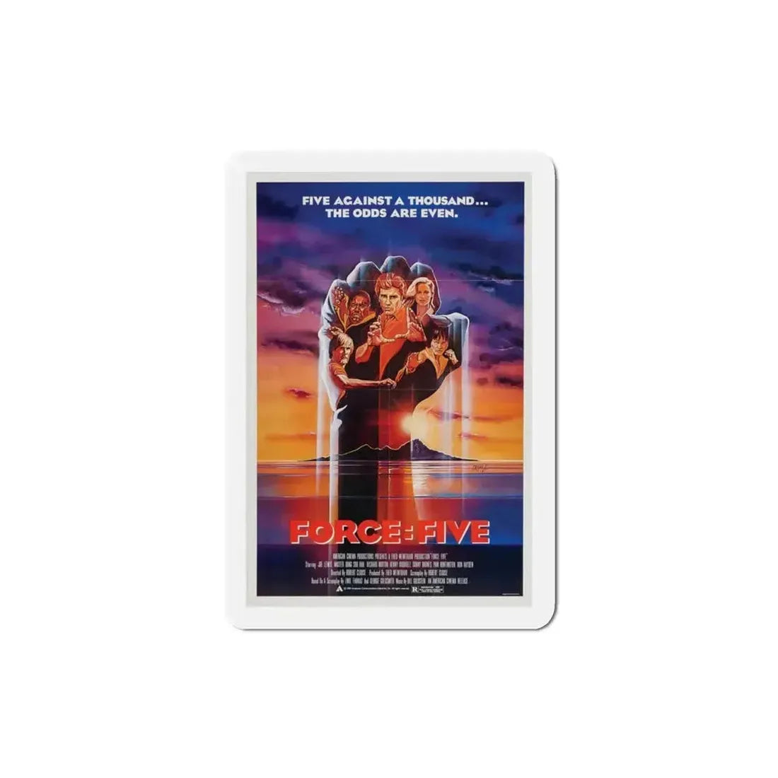 Force Five 1981 Movie Poster Refrigerator Magnet - The Sticker Space