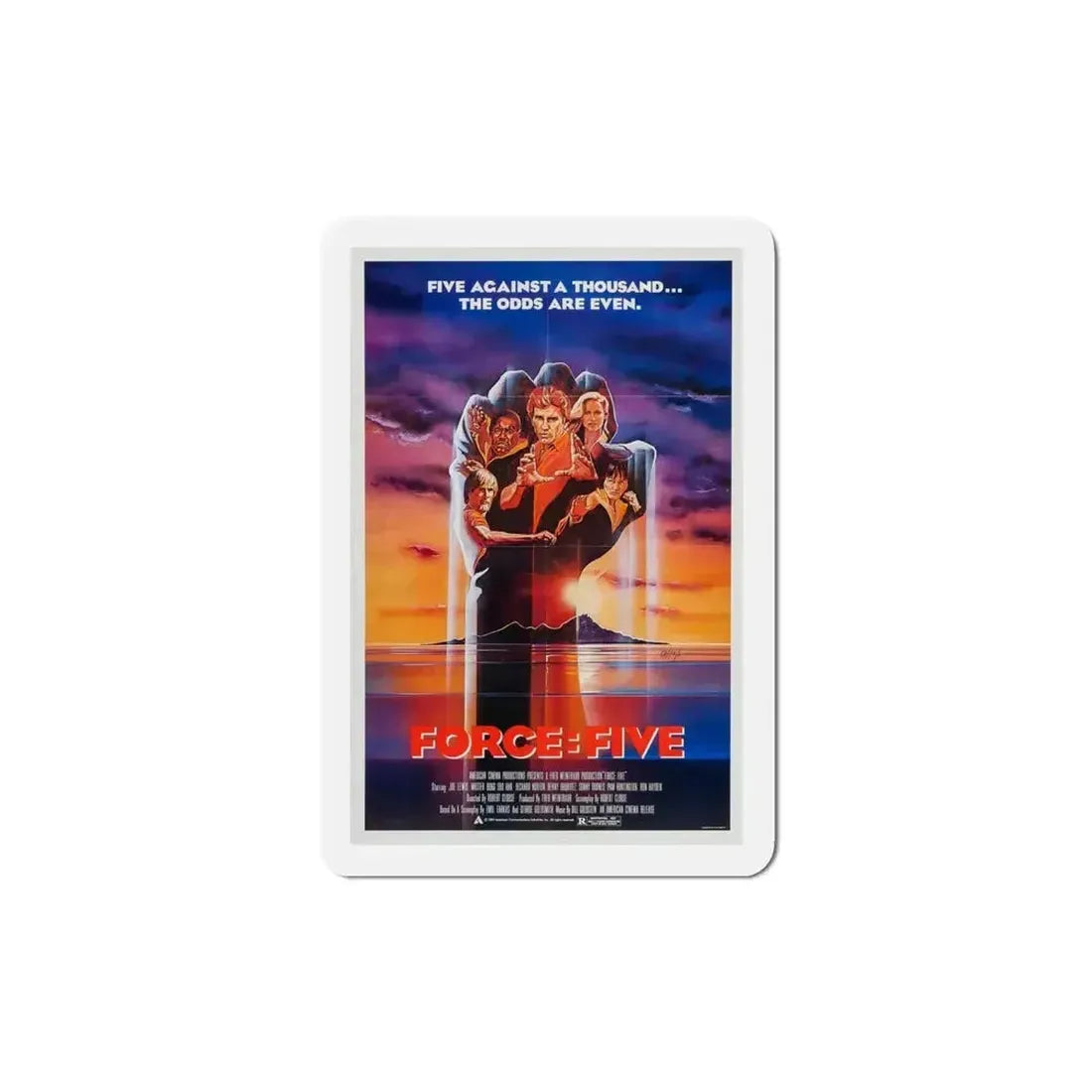 Force Five 1981 Movie Poster Refrigerator Magnet - The Sticker Space