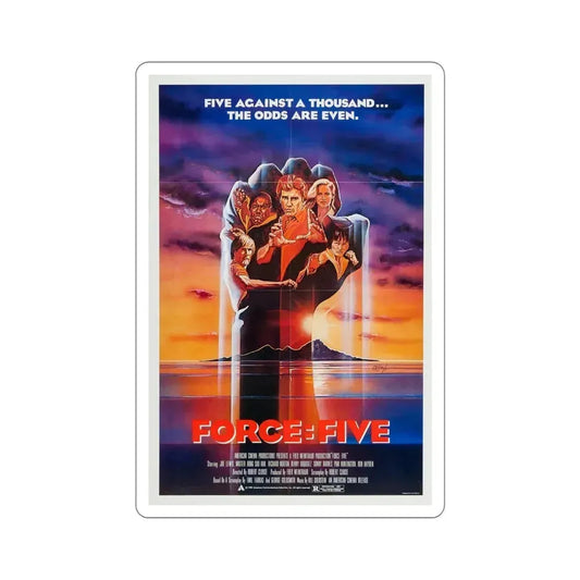 Force Five 1981 Movie Poster STICKER Vinyl Die-Cut Decal 6 Inch - The Sticker Space