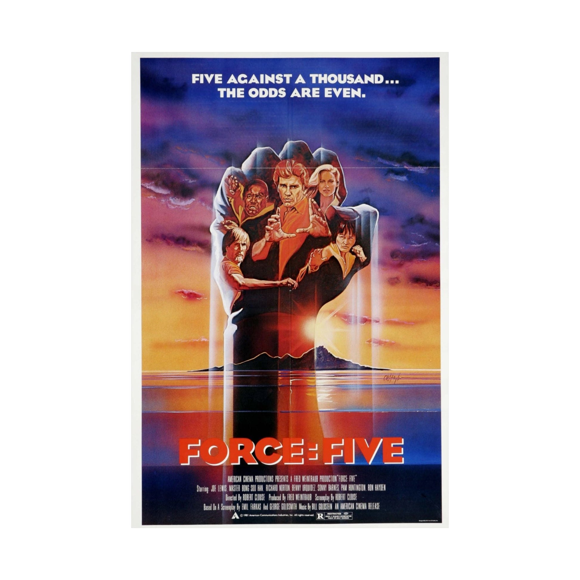 FORCE FIVE 1981 - Paper Movie Poster-The Sticker Space