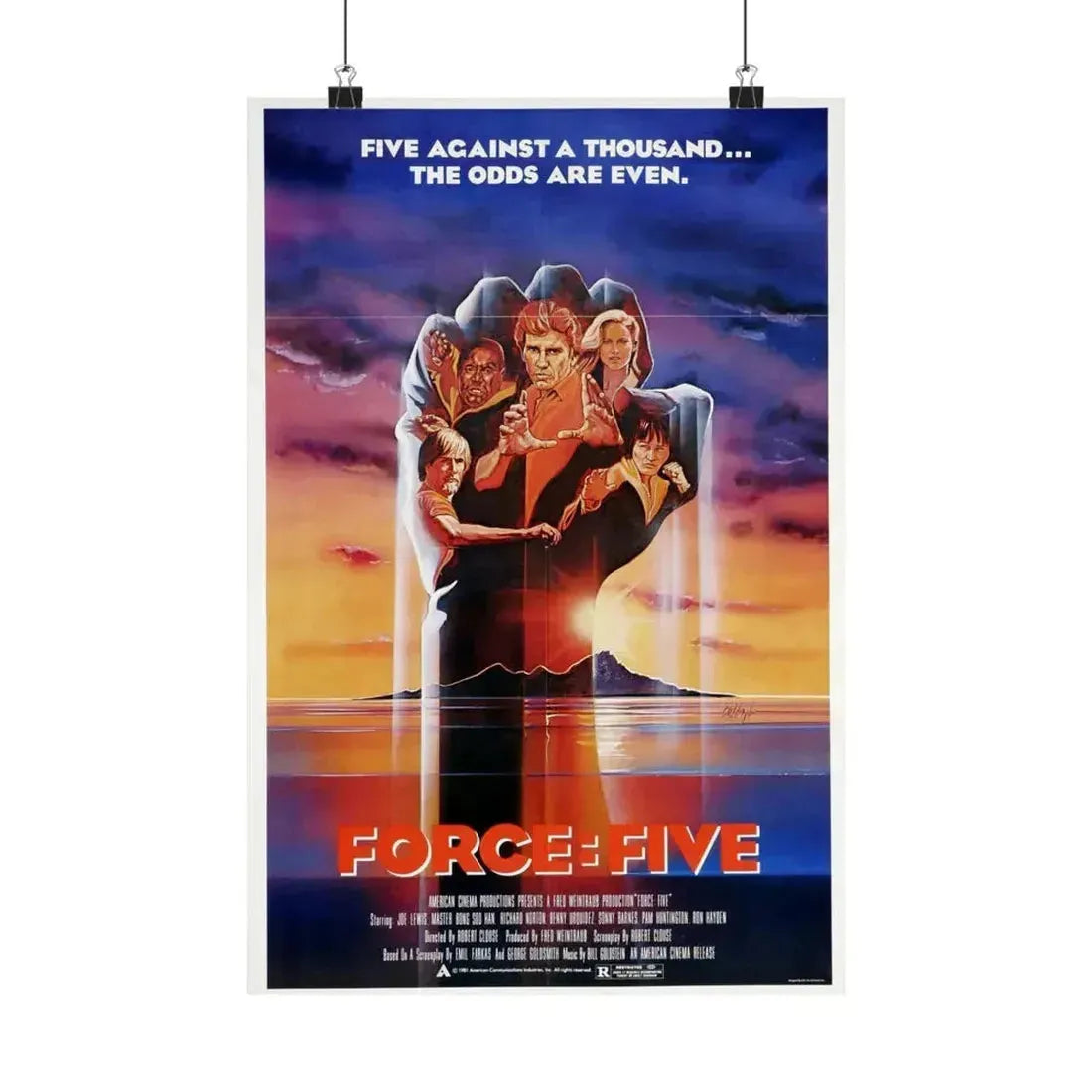 FORCE FIVE 1981 - Paper Movie Poster - The Sticker Space