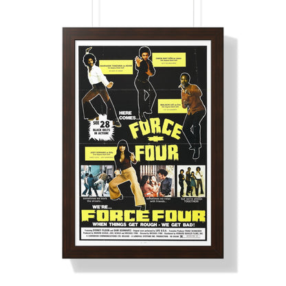 FORCE FOUR 1975 - Framed Movie Poster-16″ x 24″-The Sticker Space