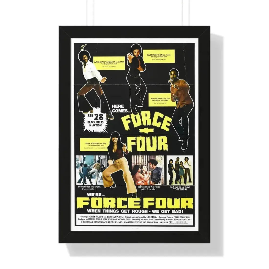 FORCE FOUR 1975 - Framed Movie Poster - The Sticker Space